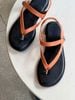 Sandal mũi tròn kẹp ngón phối quai ngang khóa hậu thun - MS: SX-58010