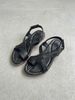Sandal mũi tròn xỏ ngón 2 quai chéo hậu xé dán - MS: SX-10009