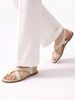 Sandal mũi tròn xỏ ngón 2 quai chéo hậu xé dán - MS: SX-10009