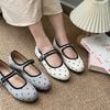 Búp bê mũi tròn phối quai ngang chấm bi - MS: BBX-01027