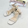Sandal 5p gót lép mũi vuông quai ngang mảnh - MS: S5-85005