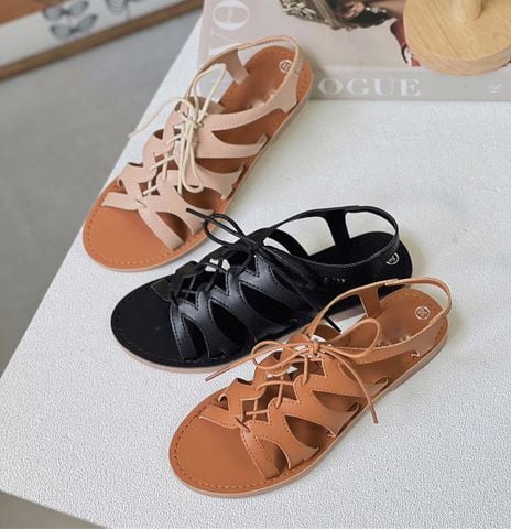  Sandal chiến binh cột dây mũi tròn - MS: SX-25074 