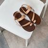 Sandal xẹp mũi tròn quai xỏ ngón quai chéo từ trước ra sau -  MS: SX-25063