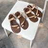 Sandal xẹp mũi tròn quai xỏ ngón quai chéo từ trước ra sau -  MS: SX-25063