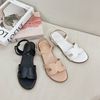 Sandal xẹp mũi tròn quai chữ H - MS: SX-58007
