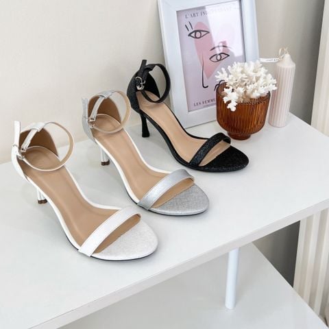  Sandal gót vuông nhỏ mũi tròn quai ngang nhỏ hậu bít - MS: S7-23021 