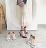 Sandal gót vuông nhỏ mũi tròn quai ngang nhỏ hậu bít - MS: S7-23021