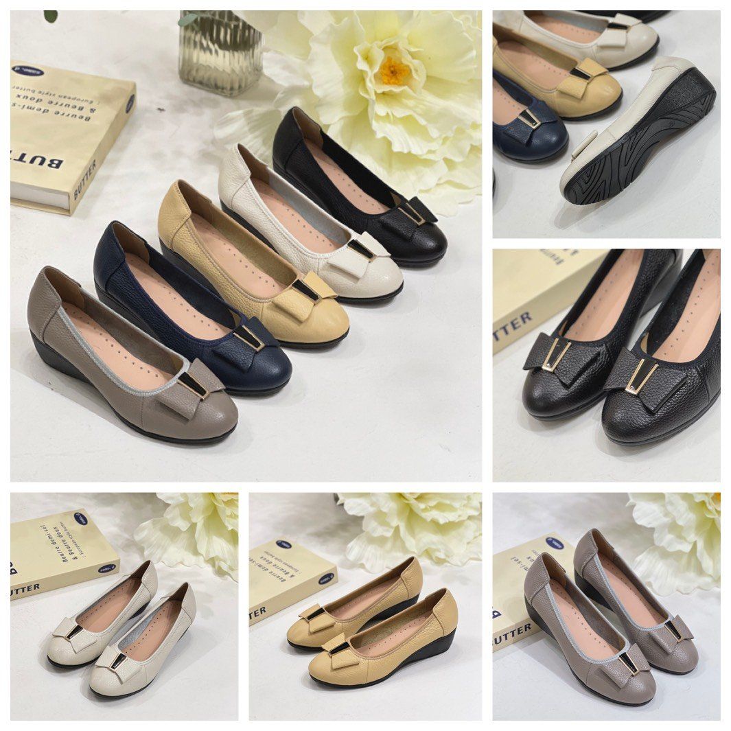 Búp bê đế xuồng mũi nhọn phối khóa viền đồng - MMS: BDX-59008