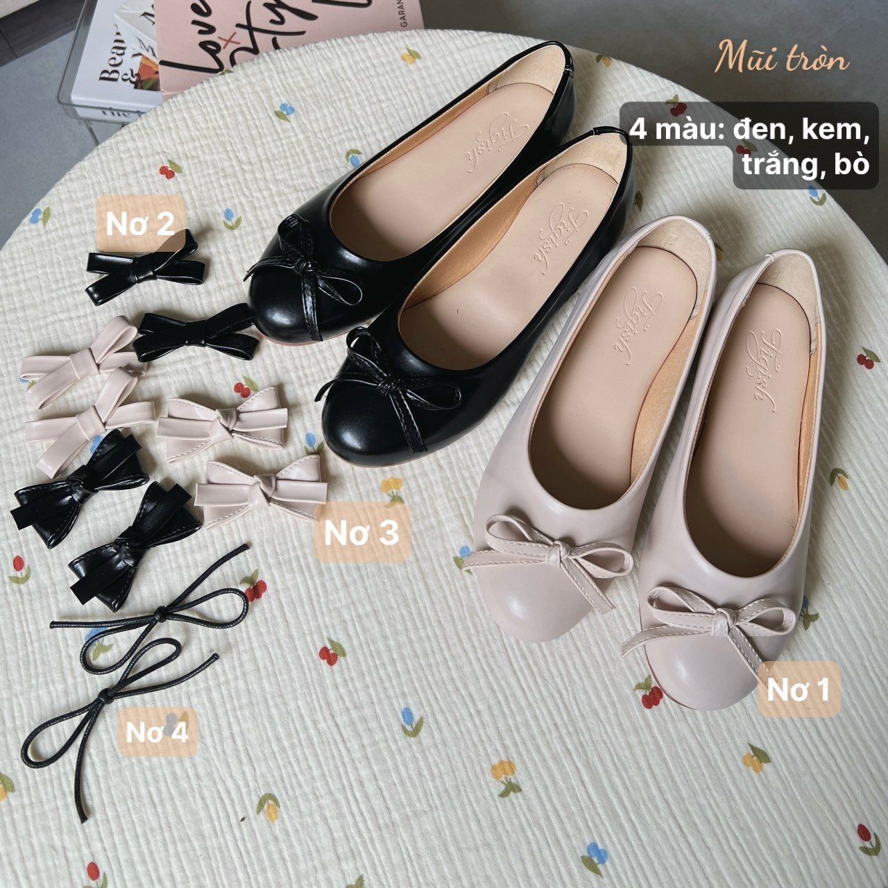 Búp bê mũi vuông nhỏ may viền phối nơ nhí - MS: BBX- 01012