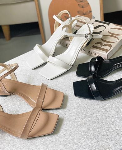  Sandal xuồng 5cm mũi vuông quai ngang - MS: X5-23003 