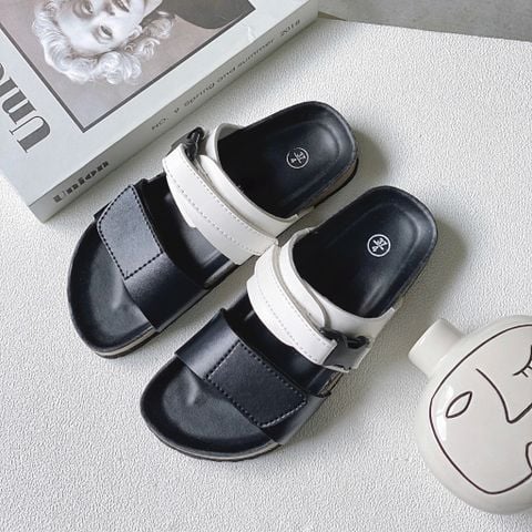  Dép đế trấu 2 quai ngang xé dán phối khóa nhựa- MS: DX-24036 