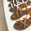 Sandal mũi tròn xỏ ngón 3 quai chéo - MS: SX-25085