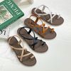 Sandal mũi tròn xỏ ngón 3 quai chéo - MS: SX-25085
