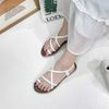 Sandal mũi tròn xỏ ngón 3 quai chéo - MS: SX-25085