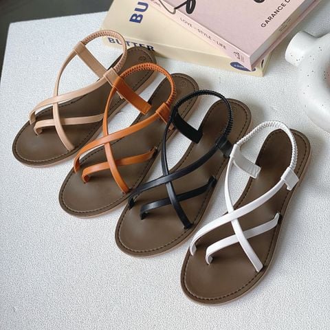 Sandal mũi tròn kẹp ngón 3 quai chéo - MS: SX-25084 