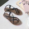 Sandal mũi tròn kẹp ngón 3 quai chéo - MS: SX-25084