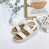 Sandal bánh mì 5cm mũi tròn 2 quai ngang - MS: S5-10009