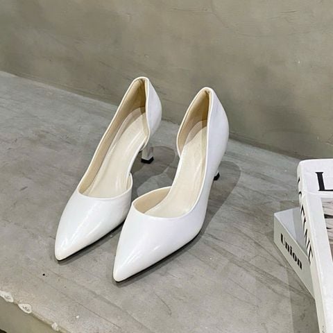  Cao gót 7cm gót vuông nhỏ mũi nhọn khuyết eo - MS: C7-10021 