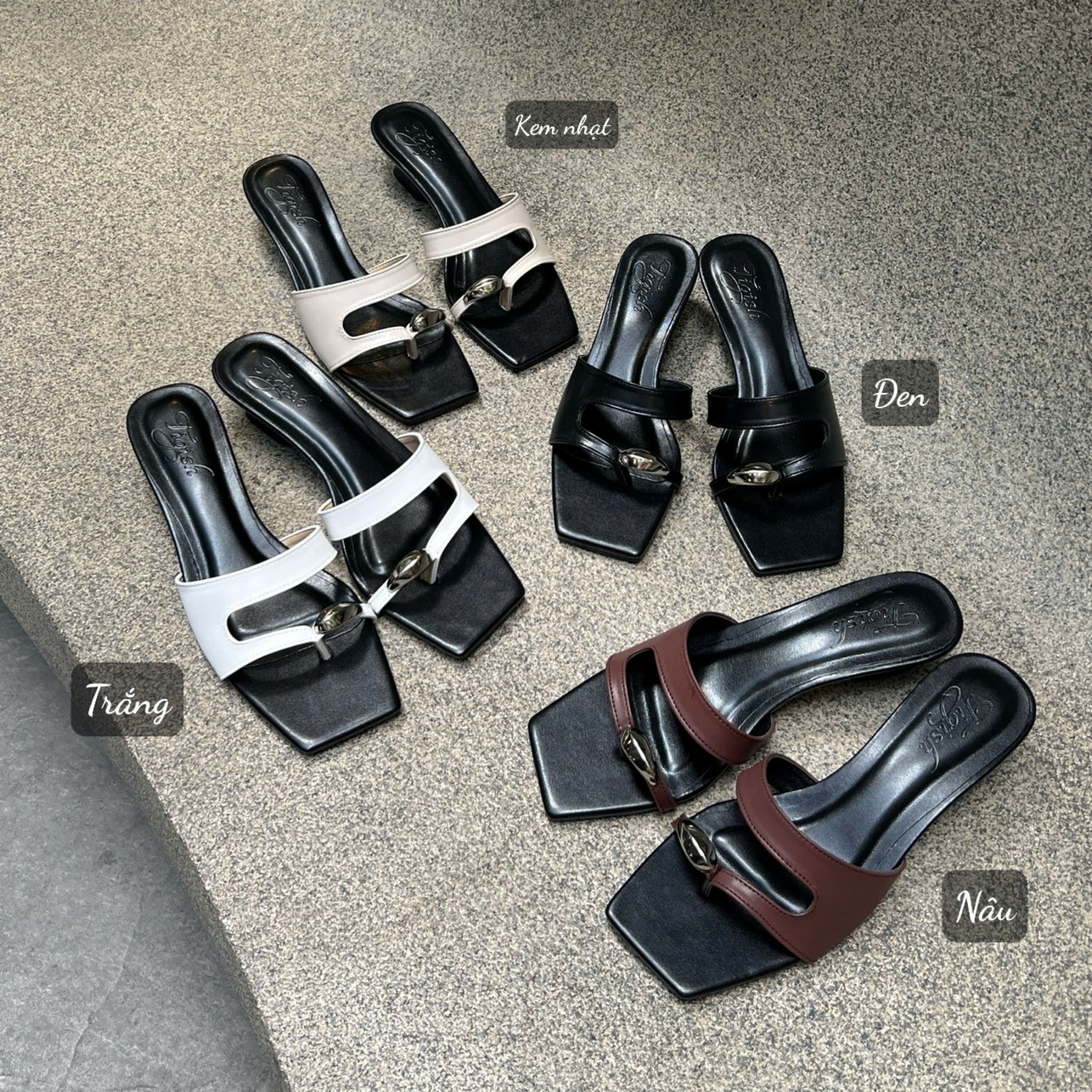 Xuồng 5cm mũi vuông quai kẹp ngón gắn khóa - MS: X5-23010