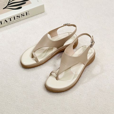  Sandal 3cm đế đúc mũi tròn xỏ ngón quai tam giác liền hậu khóa - MS: S3-10005 