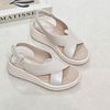 Sandal bánh mì 5p đế đúc gợn sóng mũi tròn 2 quai chéo- MS: S5-10010