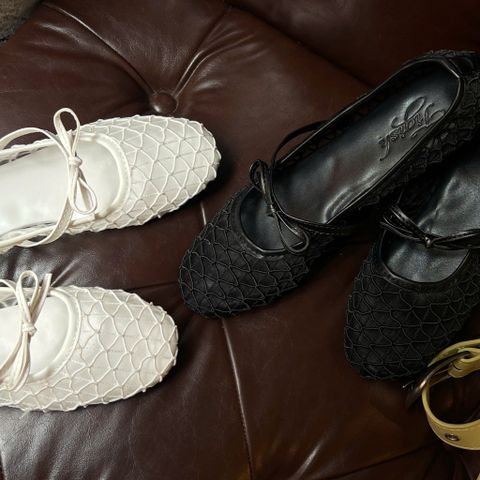  Búp bê mũi tròn lưới viền si phối quai ngang đính nơ nhí - MS: BBX-01029 