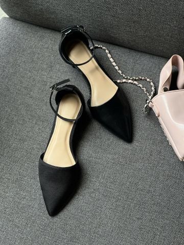  Cao gót 4cm gót trụ mũi nhọn hở eo hậu bít - MS: C4-22018 