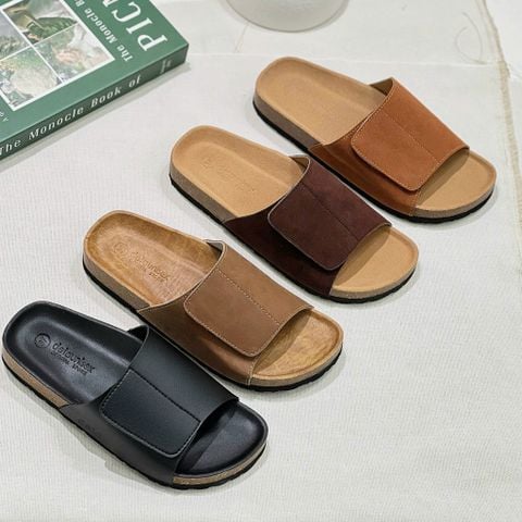  Dép đế trấu bảng ngang may chỉ xé dán da - MS: DX-21015 