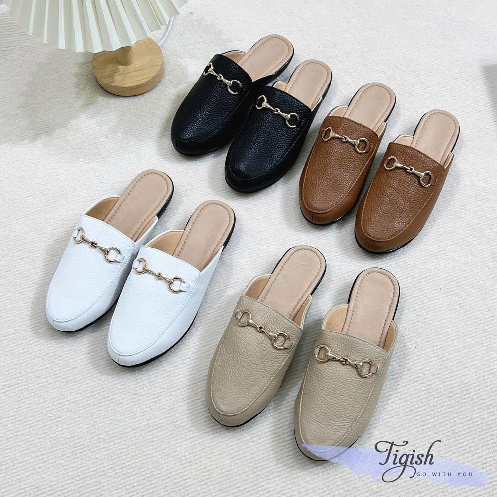 Sục đế 2cm quai da bò phối khoá trang trí - MS: D3-59001