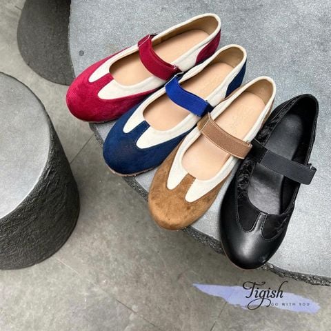  Búp bê mũi tròn quai ngang xé dán phối nỉ - MS: BBX-01026 