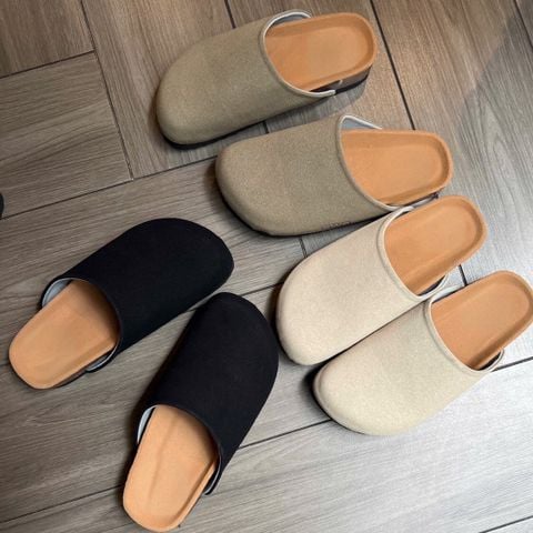  Dép sục đế trấu mũi tròn trơn - MS: DX-01071 