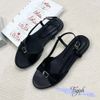 Sandal xẹp mũi tròn quai nối giữa phối khóa liền hậu - MS: SX-25078