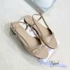 Sandal xẹp mũi tròn quai nối giữa phối khóa liền hậu - MS: SX-25078