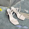Sandal 7cm gót chữ nhật mũi vuông quai ngang - MS: S7-85003