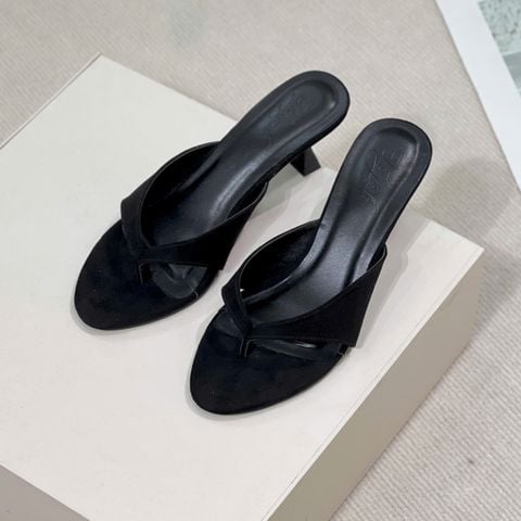  Guốc 7p gót vuông nhỏ mũi tròn quai kẹp ngón bảng lớn- MS: G7-23019 