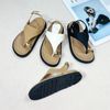 Sandal mũi tròn xỏ ngón gắn khóa quai cánh diều hậu khóa -MS: SX-25087