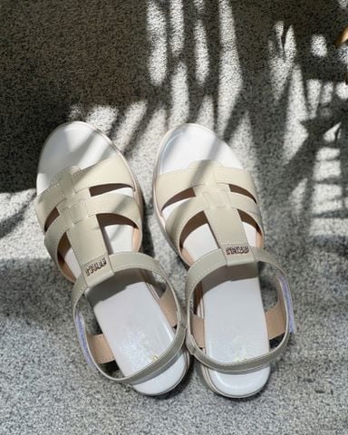  Sandal xuồng 7cm mũi tròn 2 quai đan nối hậu - MS: S7-58005 