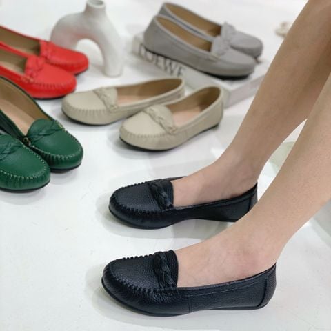  Mọi da mũi tròn phối quai ngang xoắn - MS: MX-01001 