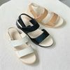 Sandal 3cm da đế đúc mũi tròn 2 quai ngang xé dán - MS: S3-10002