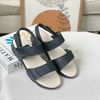 Sandal 3cm da đế đúc mũi tròn 2 quai ngang xé dán - MS: S3-10002