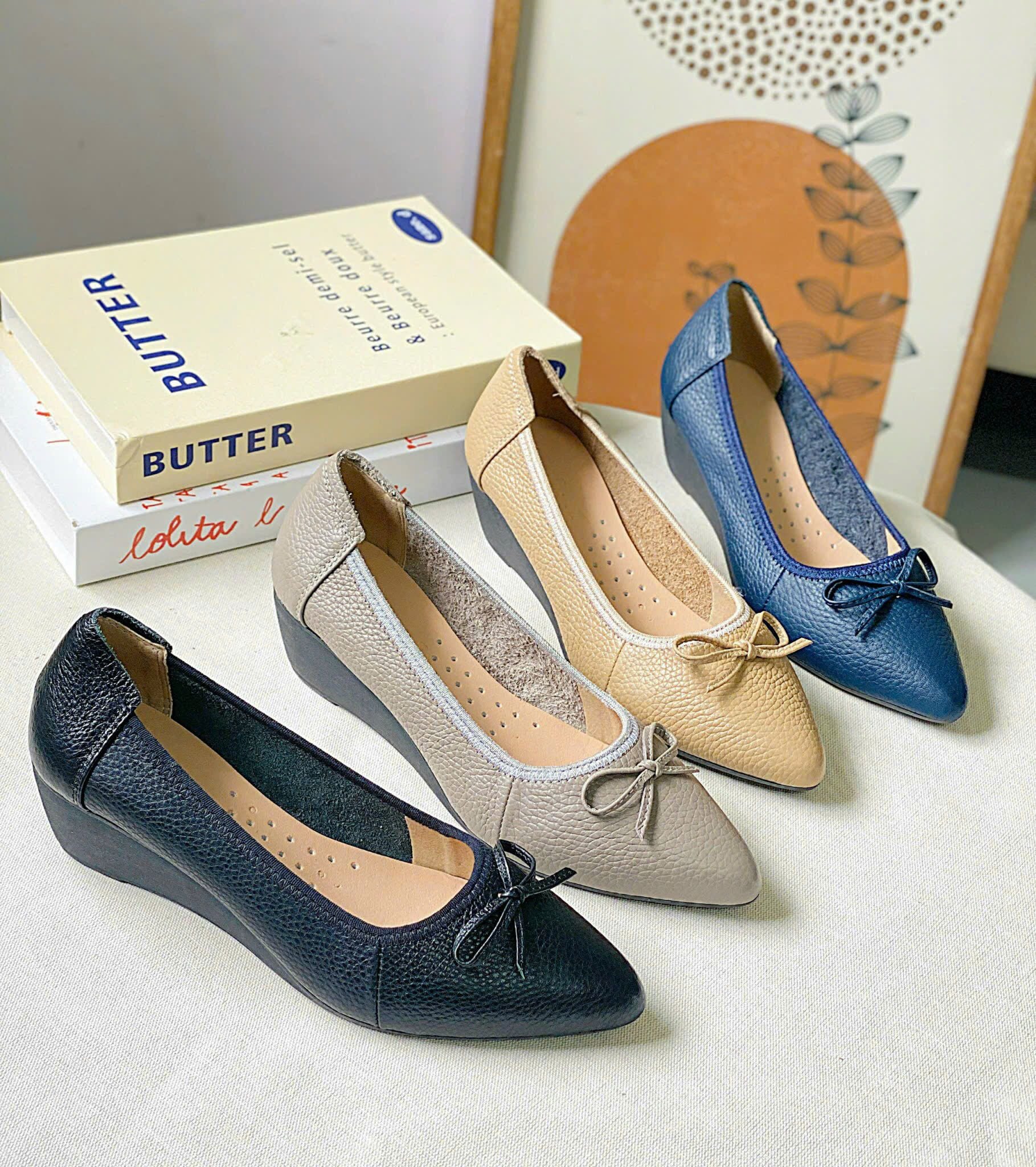 Búp bê đế xuồng mũi nhọn nơ nhí - MS: BDX-59010