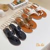 Sandal da mũi tròn xỏ ngón bảng ngang - MS: SX-01086