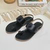 Sandal da mũi tròn xỏ ngón bảng ngang - MS: SX-01086