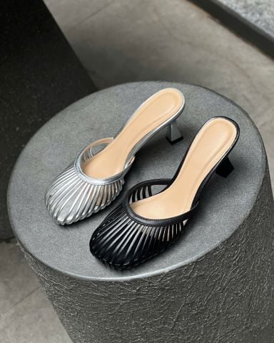  Guốc 7cm gót vuông nhỏ mũi vuông rọ - MS: G7-22012 