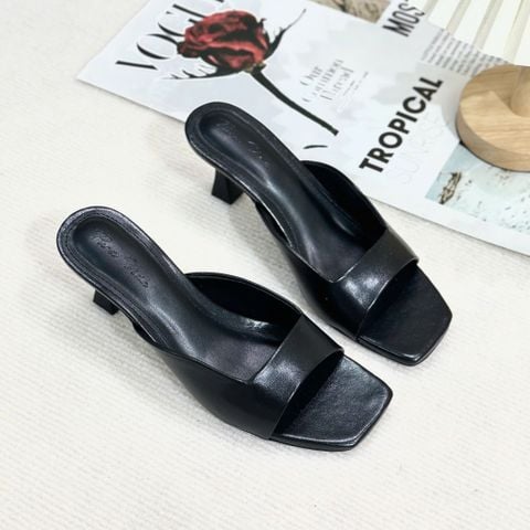  Guốc 7cm gót vuông nhỏ quai khuyết vuông - MS: G7-22011 