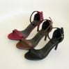 Sandal 7cm gót nhọn mũi tròn quai ngang trơn - MS: S7-04008