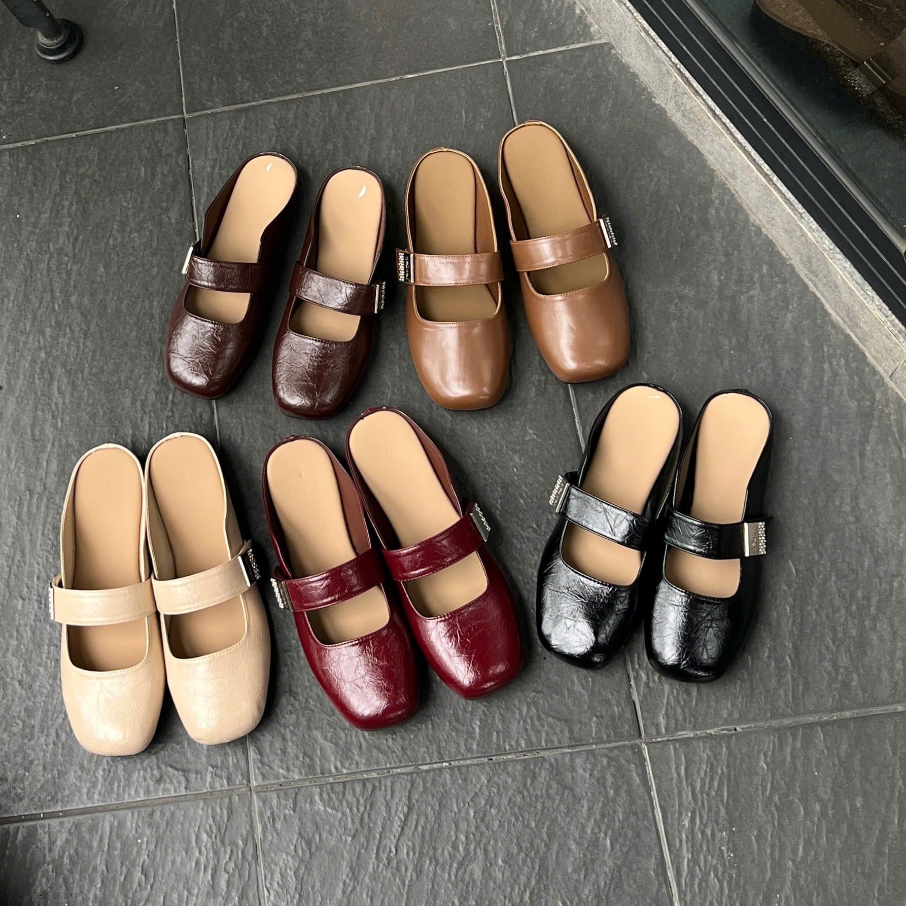 Sục 1cm mũi vuông phối quai ngang khóa - MS: C1-58003