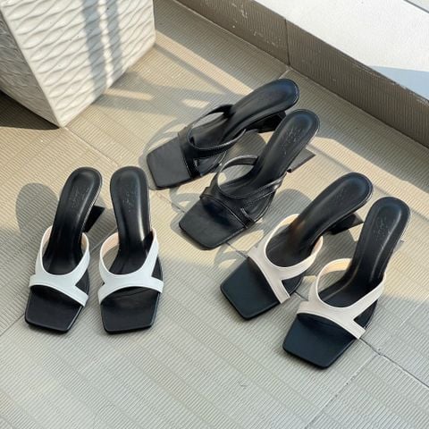  Xuồng 5cm gót cách điệu mũi vuông quai mảnh khuyết eo - MS: X5-23025 