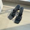 Xuồng 5cm gót cách điệu mũi vuông quai mảnh khuyết eo - MS: X5-23025