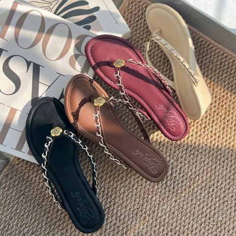  Xuồng 3cm mũi tròn quai xích kẹp ngón gắn khóa bông - MS: X3-84004 